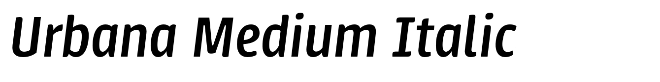 Urbana Medium Italic